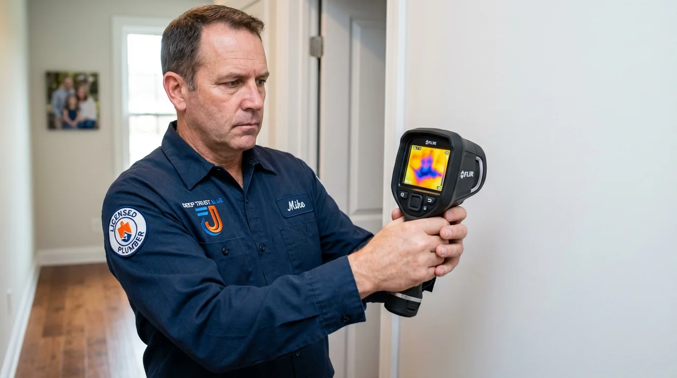 Thermal imaging leak detection by Johns Plumbing LLC in Conneaut